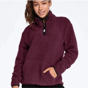 PINK Victoria's Secret Sherpa Quarter Zip Size XS